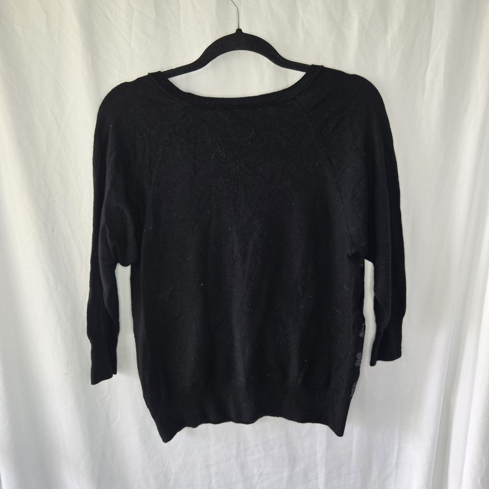 Banana‎ Republic Extra Fine Merino Wool Sequin Stripe Sweater Med whimsigoth - Picture 3 of 8